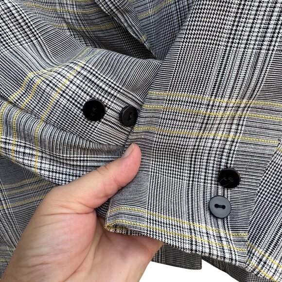 Leslie Fay Vintage 80s Womens Two Button Preppy Plaid Oversized Blazer Jacket 16 - Picture 4 of 10